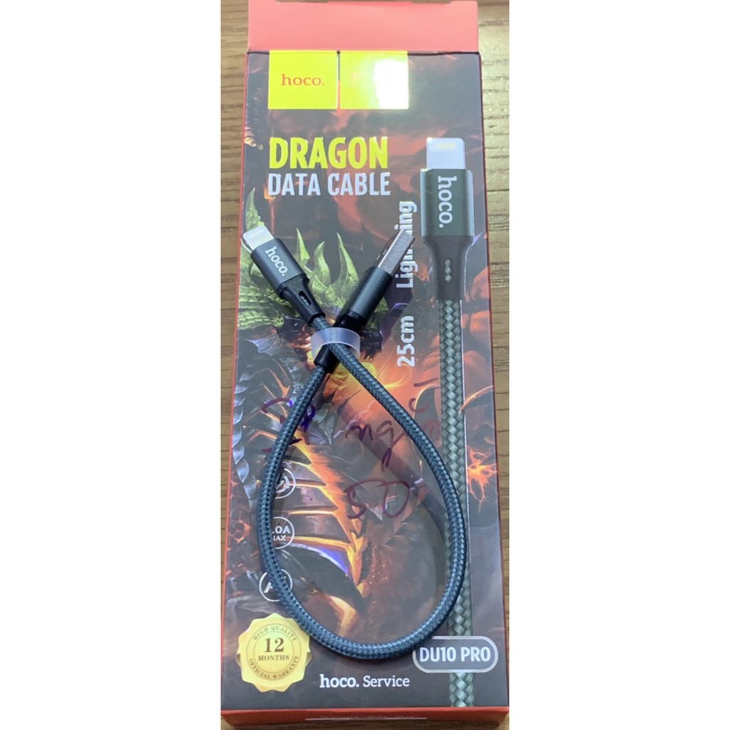 Cáp sạc nhanh DU10 PRO Lightning 0.25m