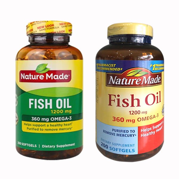 Dầu cá Omega 3 Nature Made Fish oil 1200mg hộp 200 viên