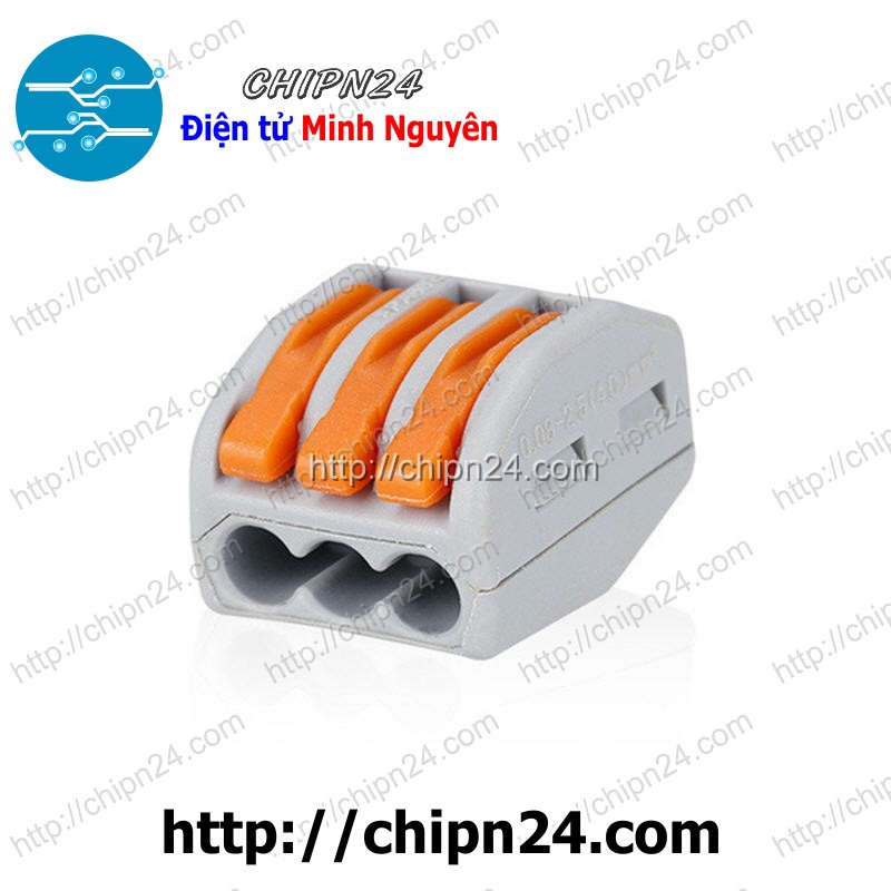 [2 CÁI] Nối dây điện PCT-213 (Khớp nối dây 3 khe thông nhau)