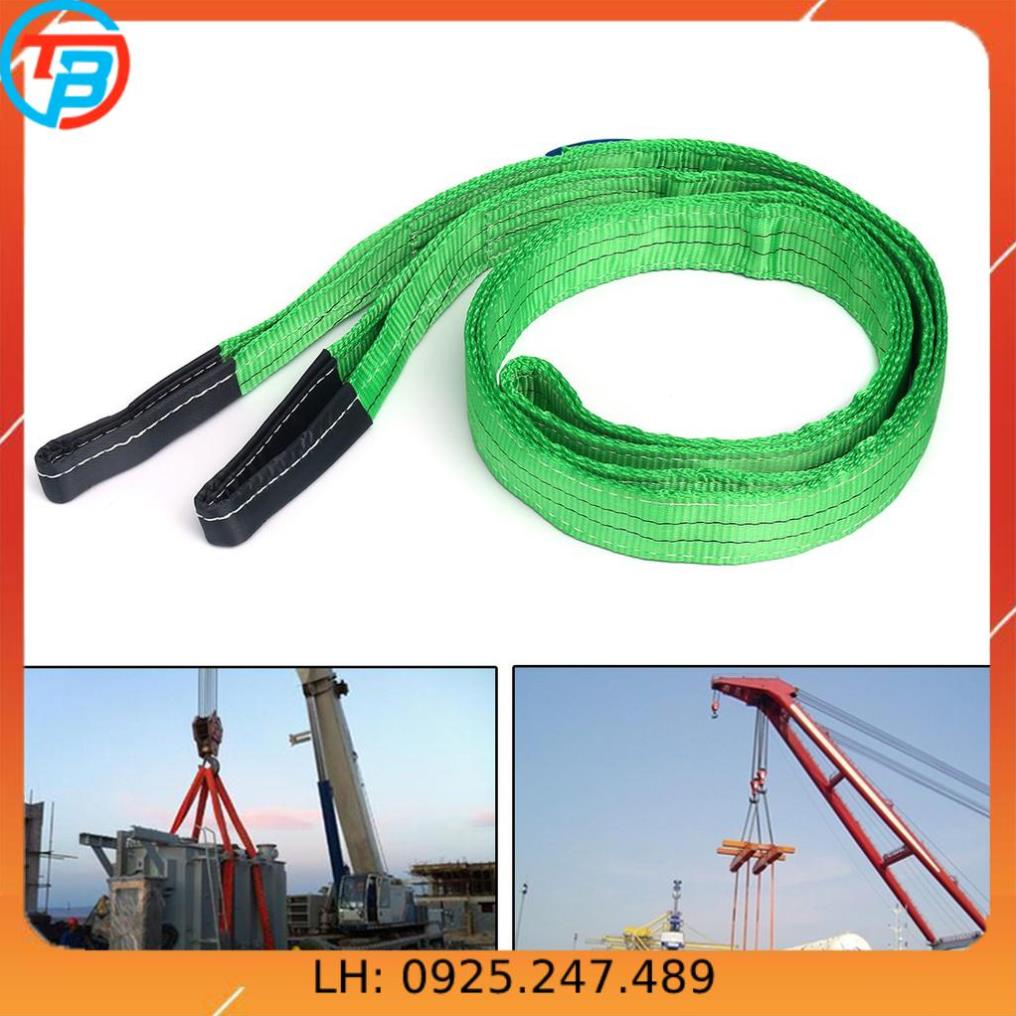 Dây cáp vải cẩu hàng 2 tấn x 8 mét - rộng 5cm - Hệ số an toàn 5:1
