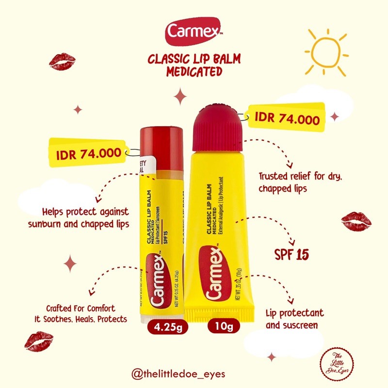 (hàng Mới Về) Son Dưỡng Môi Carmex Chống Nắng Spf15 Cao Cấp | BigBuy360 - bigbuy360.vn