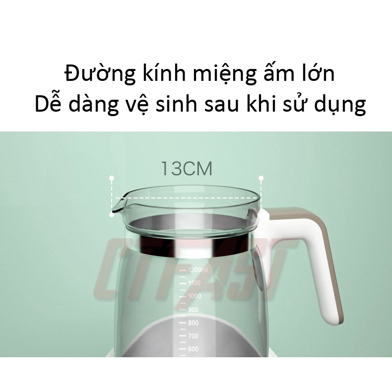 Máy hâm nước pha sữa, pha trà, pha cafe CTFAST - Miusuta (1200ml): Đun nước siêu tốc, tùy chỉnh và giữ nhiệt độ