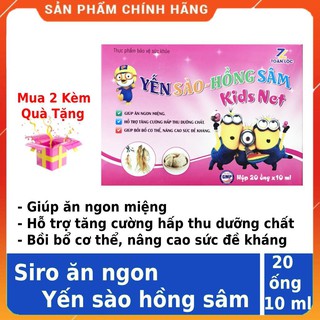 Siro tăng cân cho bé ️CHÍNH HÃNG Yến sào - hồng sâm Kids net ️ giúp ăn ngon miệng, tăng cường hấp thu dưỡng chất