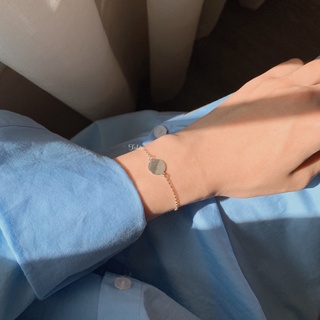 Lắc tay mặt tròn Bạc 925 - Flat bracelet