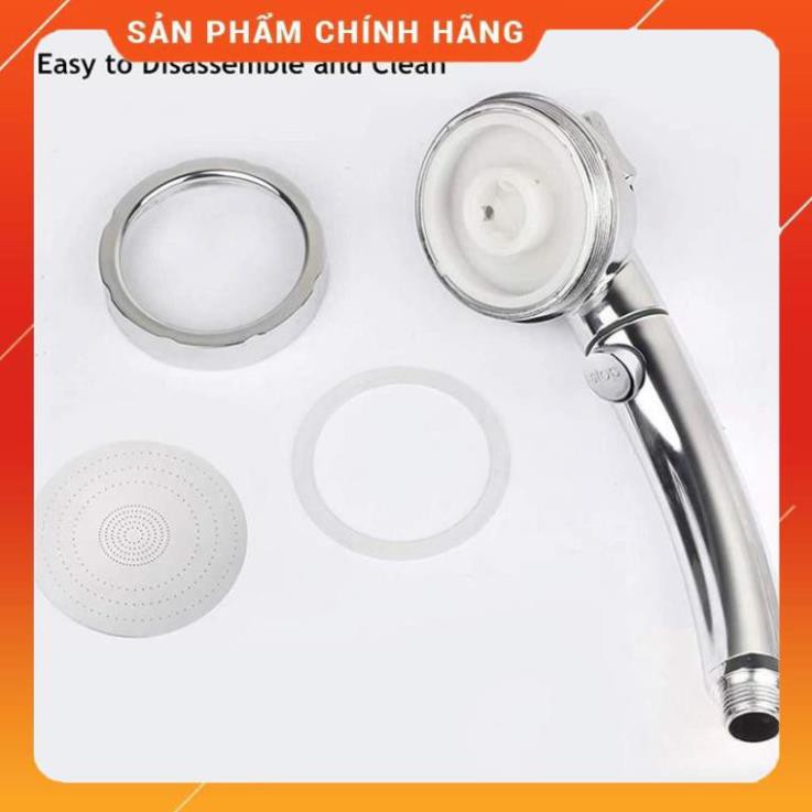 🚿 Đầu vòi sen áp suất cao có nút tắt / mở + dây inox 1.5m bạc 206783-206784 🚿