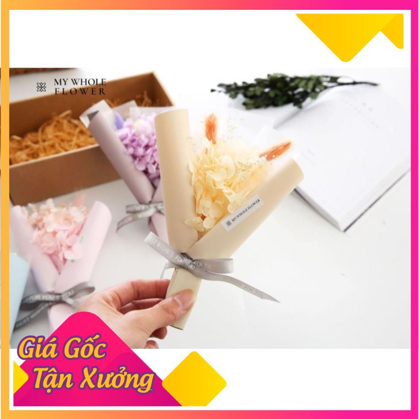 HỘP QUÀ HOA KHÔ CẨM TÚ CẦU BẤT TỬ - QUÀ TẶNG HOA KHÔ HUHA