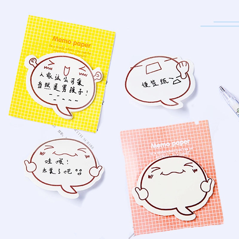 Giấy note sticker Memo dễ thương Bukavn Giấy ghi chú, giấy nhớ động vật đáng yêu