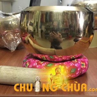 Chuông bát tụng kinh đồng vàng