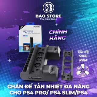 Chân đế đứng tản nhiệt đa năng cho ps4 pro, ps4 slim và ps4 l 12 khe lưu trữ đĩa game l tốc độ quạt 5000 prm