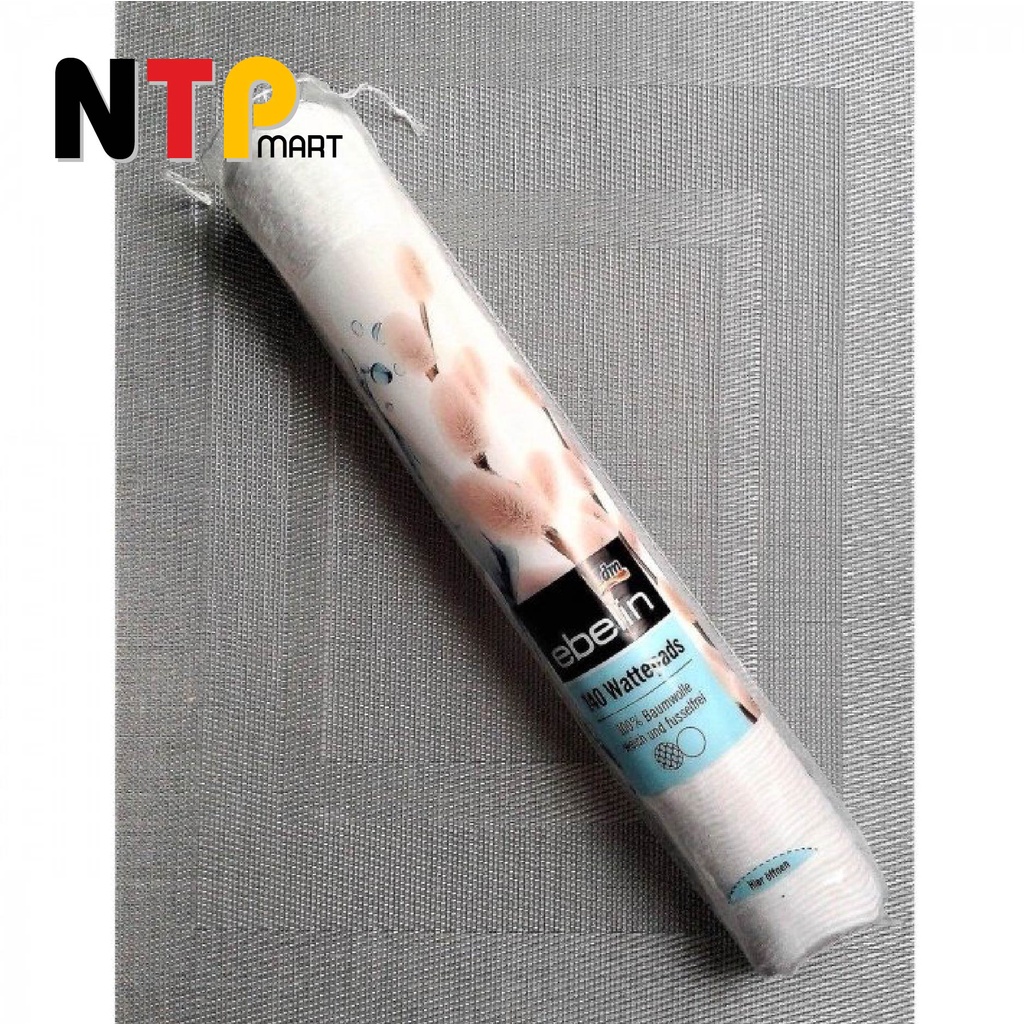 Bông Tẩy Trang Ebelin Wattepads 100% Cotton cây 140 miếng nhập khẩu Đức