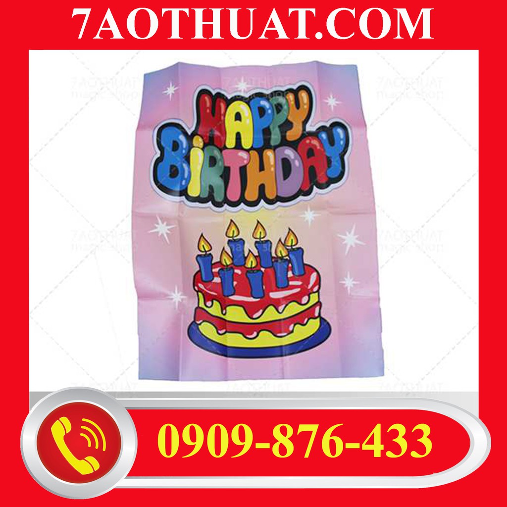 Đồ chơi dụng cụ ảo thuật cao câp: Happy birthday day restored paper