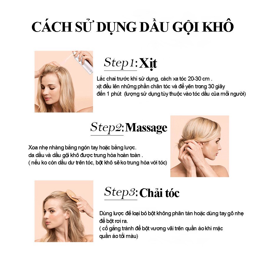 Dầu gội khô ISSY 150ml dạng xịt gội đầu khô an toàn không cần nước dùng cho nam và nữ không bết tóc  FEY BEAUTY A52