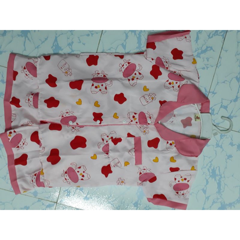 Đồ Pijama bé gái họa tiết chú bò sữa 28kg-40kg