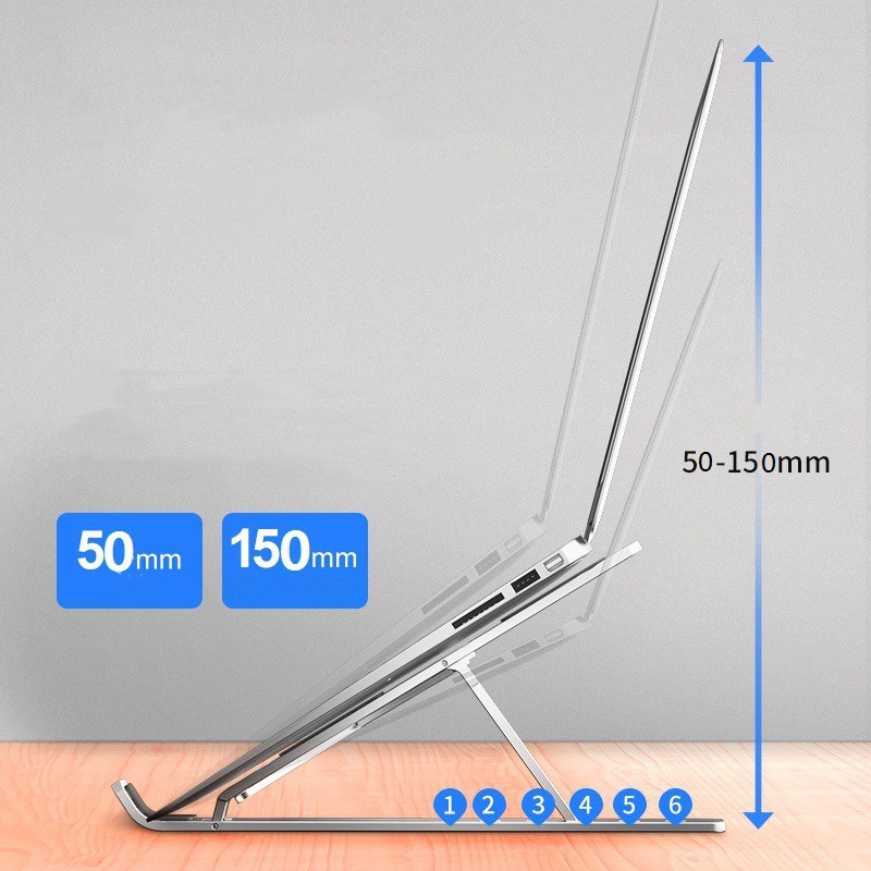 Giá đỡ Laptop máy tính xách tay hỗ trợ tản nhiệt, có thể gấp gọn, giá kê đế laptop, ipad, macbook, surface