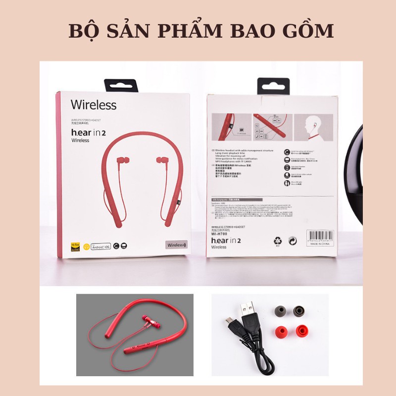 [người bán địa phương] Tai nghe Bluetooth Sony h.ear in 2 WI-H700 Sport Màu ĐEN âm thanh chuẩn HIFI bass treble rõ ràng