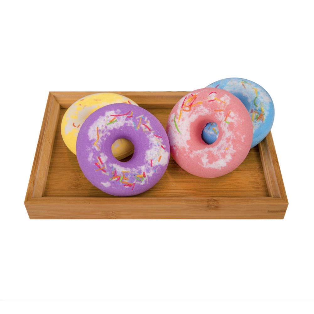 Bom tắm muối tắm Donut, Bath Bomb Doughnut nhiều mùi hương giúp làm sạch, dưỡng ẩm tẩy da chết và thư giãn cho da