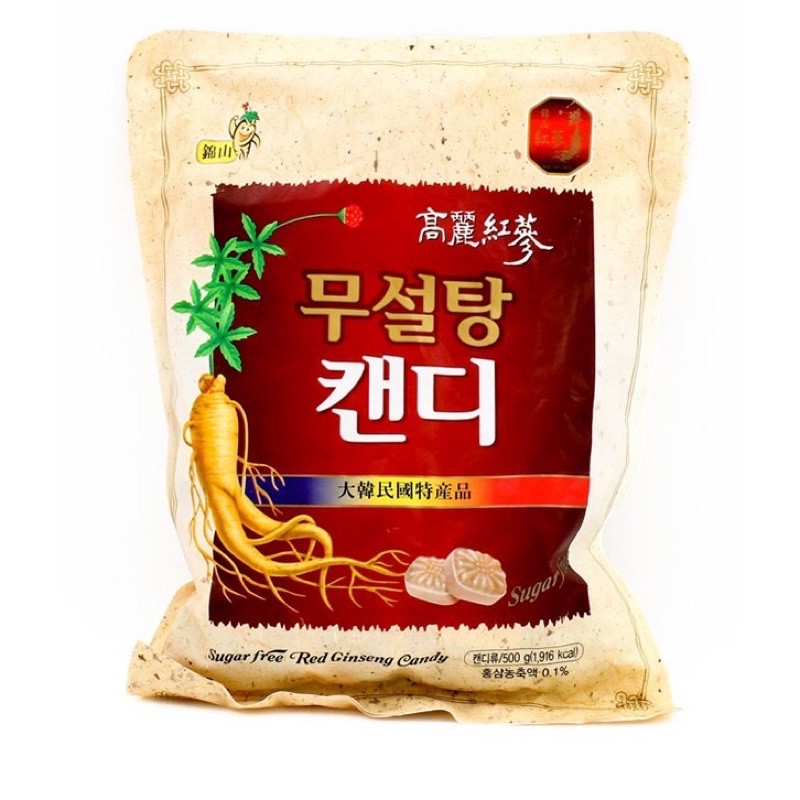 kẹo sâm không đường gói 500g