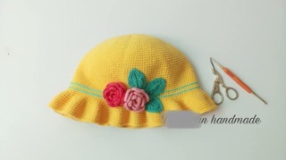 Nón len handmade dành cho bé gái