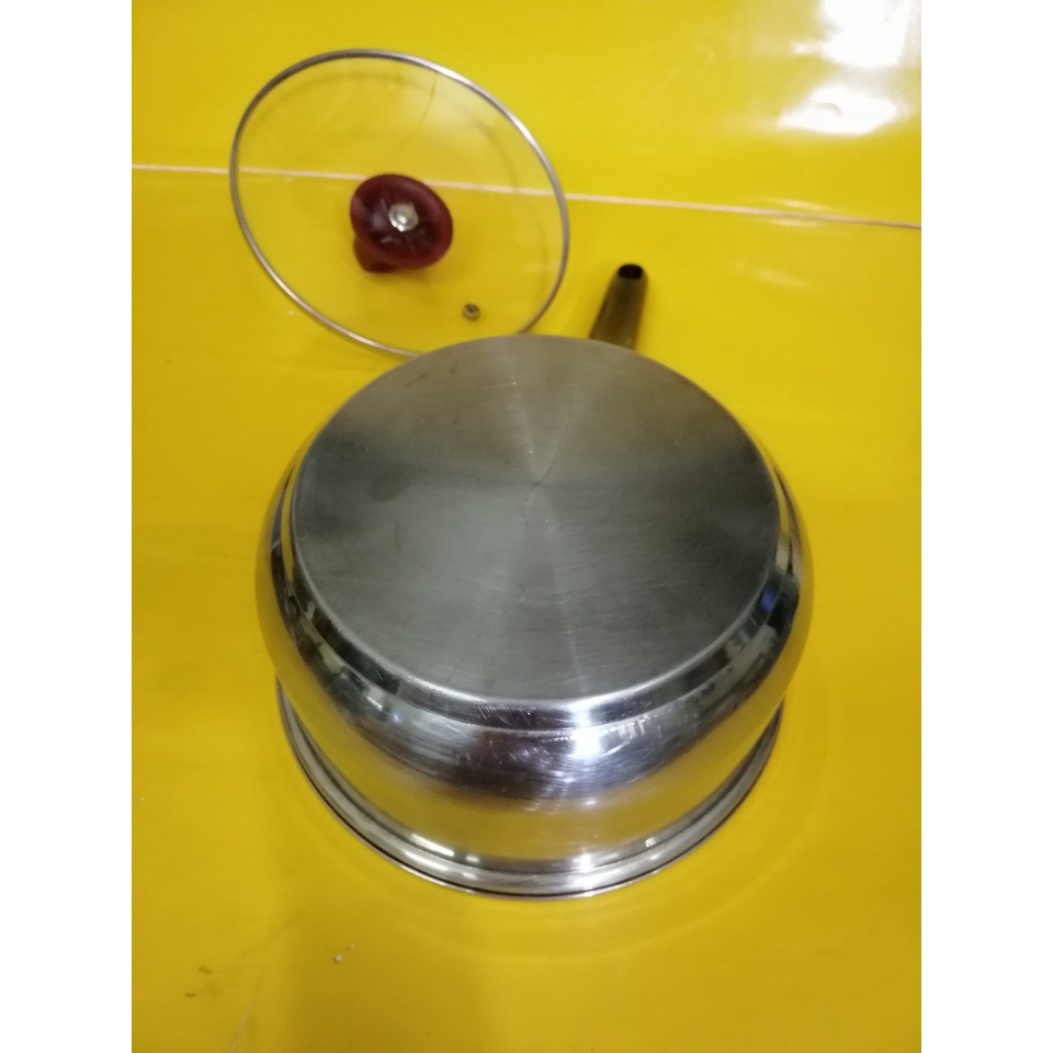 Quánh inox nội địa Nhật, size 19cm, cao 9cm (175), dùng được bếp từ