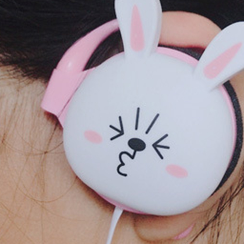 Tai nghe đeo vành tai họa tiết hoạt hình dễ thương cho nam và nữ