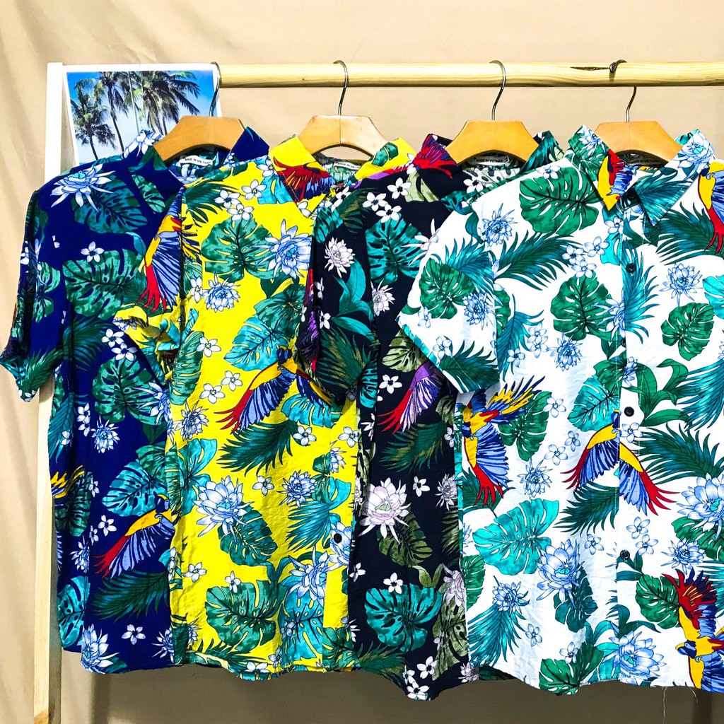 [Mã FAMAYMA2 giảm 10K đơn 50K] [Mẫu mới 2021] Áo sơ mi hoa lá cây áo đi biển phong cách Thái Lan | BigBuy360 - bigbuy360.vn