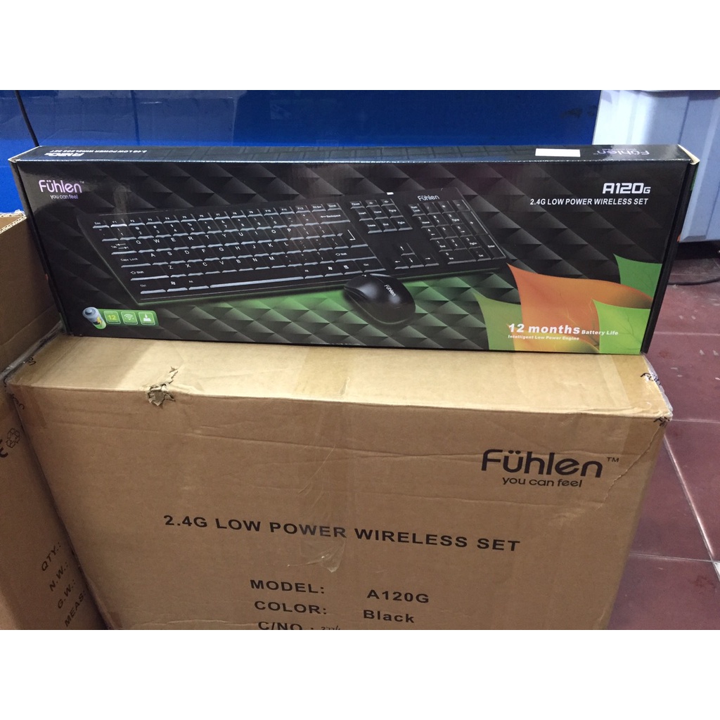 Bộ bàn phím chuột không dây Fuhlen A120G- Hàng chính hãng