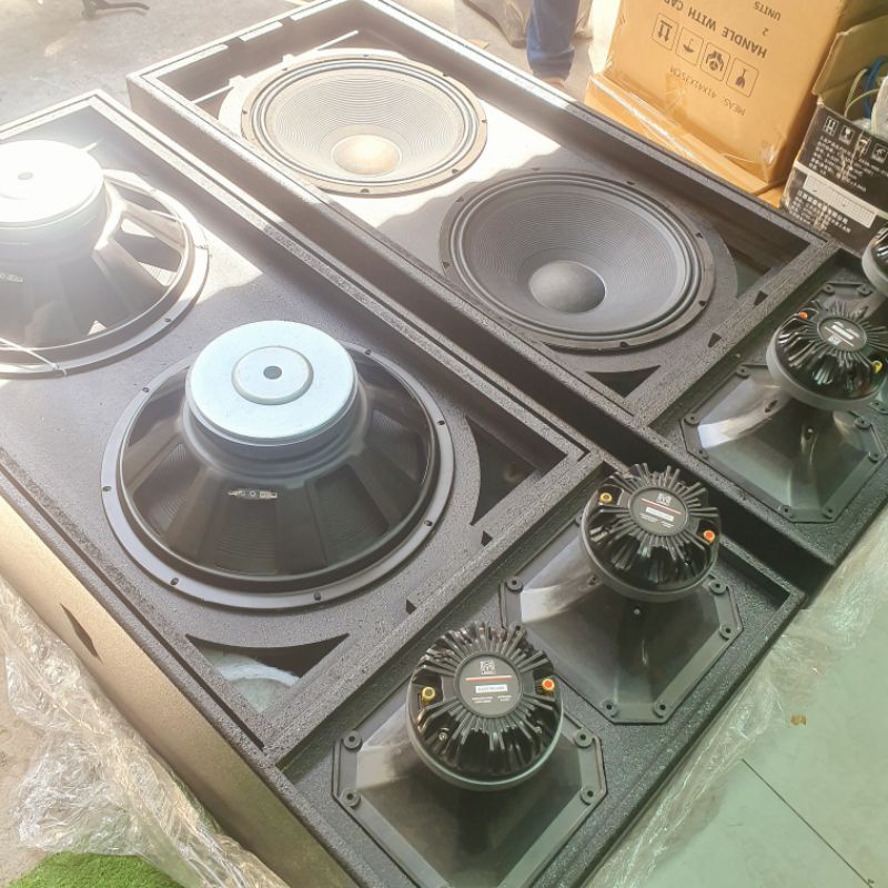 VỎ THÙNG LOA KÉO 4 TẤC ĐÔI 2 BASS 2 TREBLE