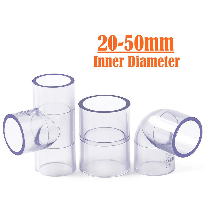 Đầu Nối Ống Nước Bằng Nhựa Pvc Trong Suốt 20-50mm