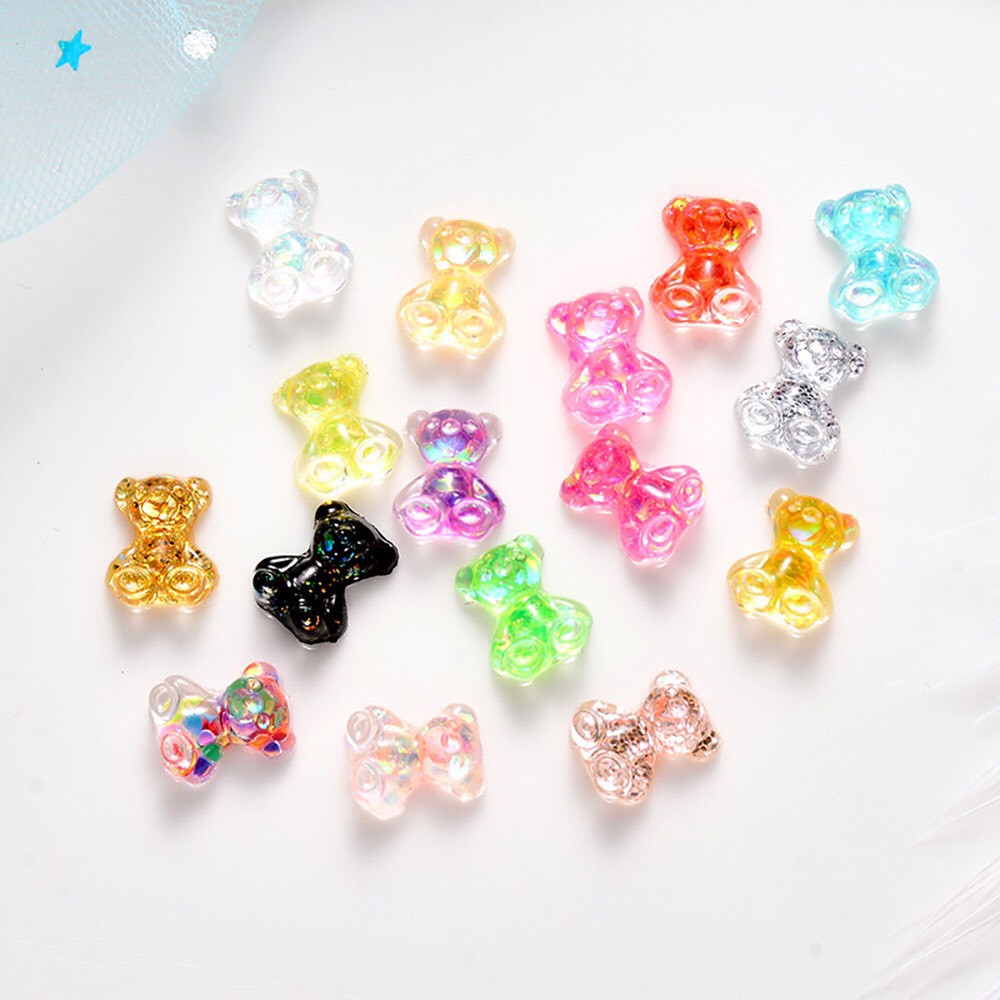 Phụ Kiện Nail - 2 Charm Gấu 3D Trang Trí Móng