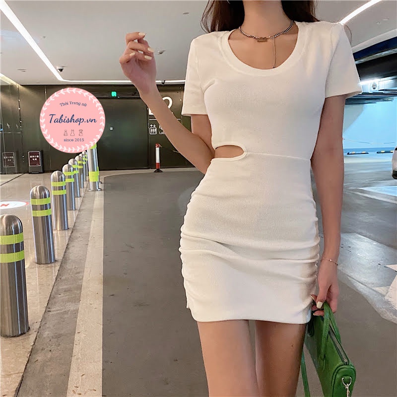 Đầm body khoét eo váy nữ ôm màu đen sexy hottrend 2022 | BigBuy360 - bigbuy360.vn