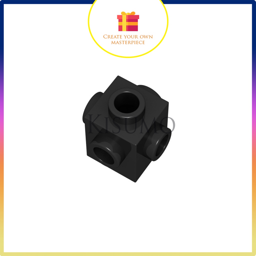 Đồ chơi giáo dục lắp ráp   logo moc combo 5 gạch 1x1 có 4 nút bên a23 4733