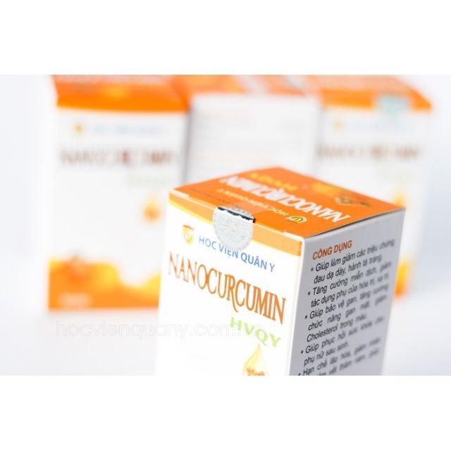 Viên nang mềm NANO CURCUMIN Học Viện Quân Y hỗ trợ viêm loét dạ dày