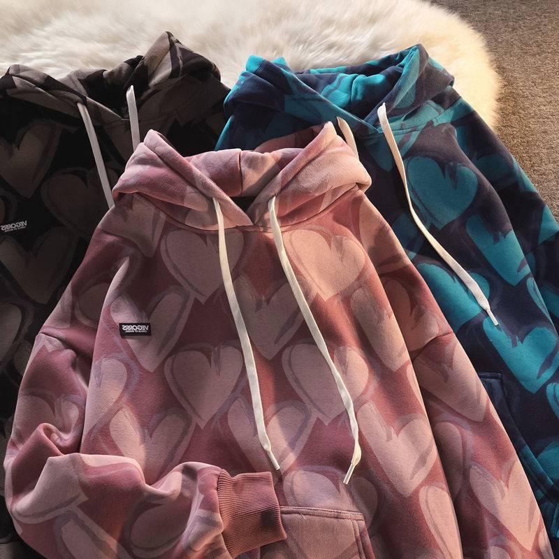 Áo khoác hoodie tay dài dáng rộng phong cách Hàn Quốc thời trang xuân thu mới 2021