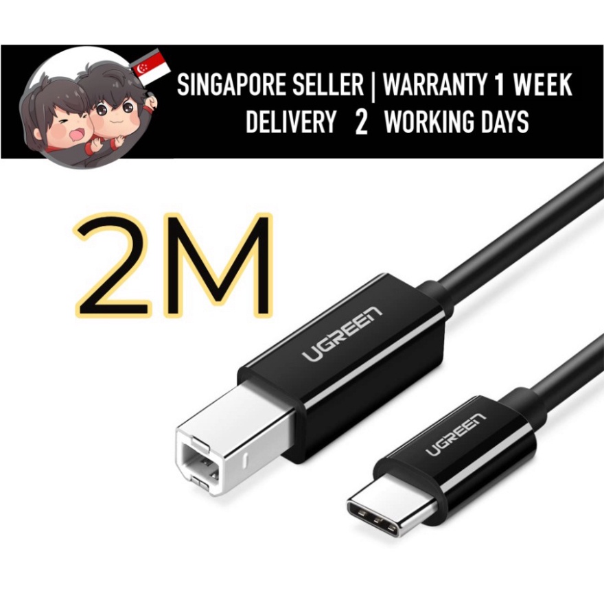 Cáp USB Type C to USB-B Printer Ugreen 50446 40417 US241 - Hàng Chính Hãng