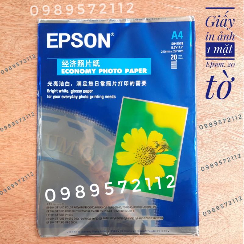 Giấy in ảnh EPSON 1 mặt định lượng 200gsm