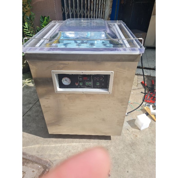 Máy hút chân không công nghiệp buồng đôi DZ-600/BD - Inox, Kích thước 1500x1440x680mm