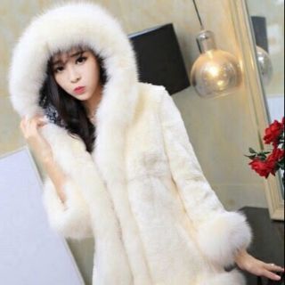 Áo Khoác Lông Cao Cấp Có Mũ