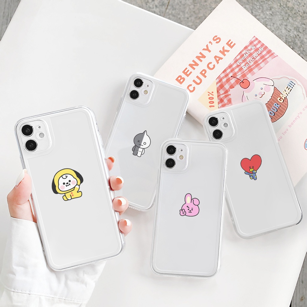 Ốp lưng  trong suốt - chibi BTS - Ốp lưng 6/6plus/6s/6splus/7/7plus/8/8plus/x/xr/xs/11/12/13/pro/max