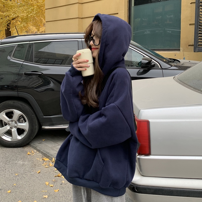 Áo hoodie tay dài in chữ thời trang Hàn Quốc | BigBuy360 - bigbuy360.vn