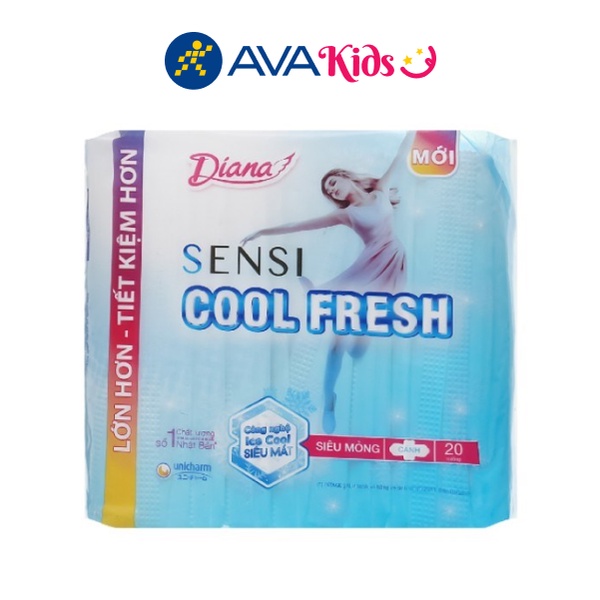 Băng vệ sinh Diana Sensi Cool Fresh siêu mỏng cánh 20 miếng