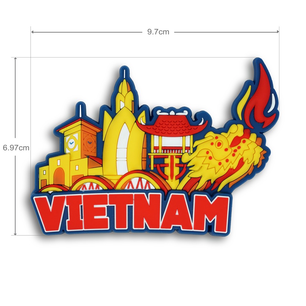 Nam châm trang trí tủ lạnh - Fridge Magnet - Cầu rồng - Vietnam Magnet