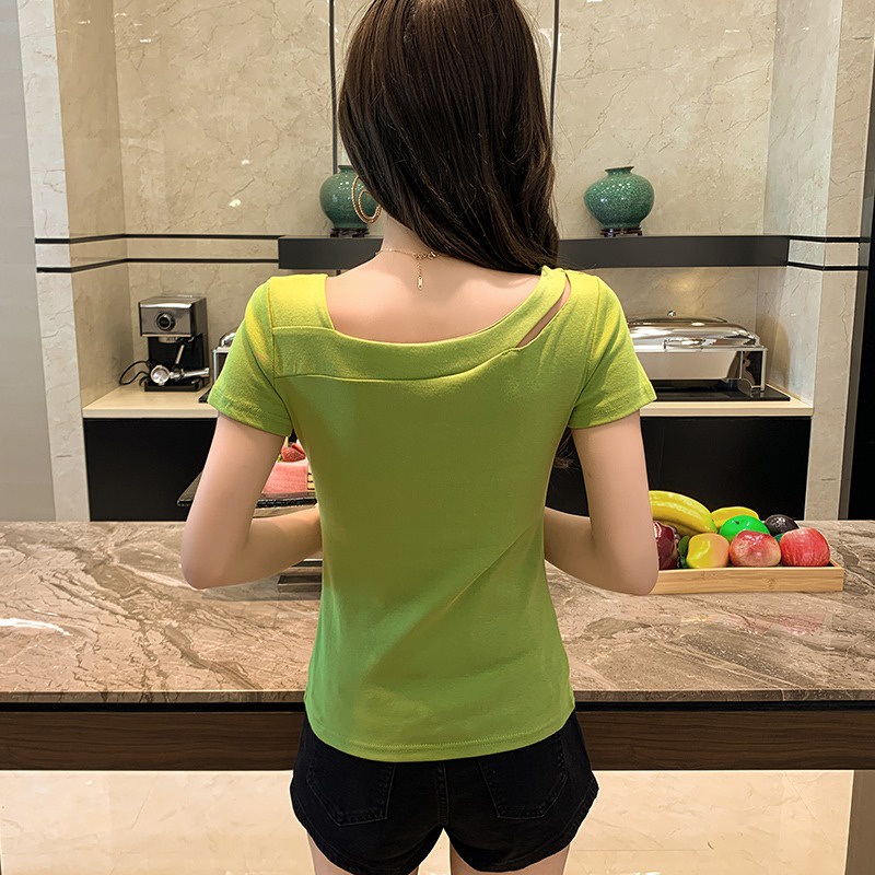 Áo Thun cotton Tay Ngắn Phong Cách Mới Cho Nữ