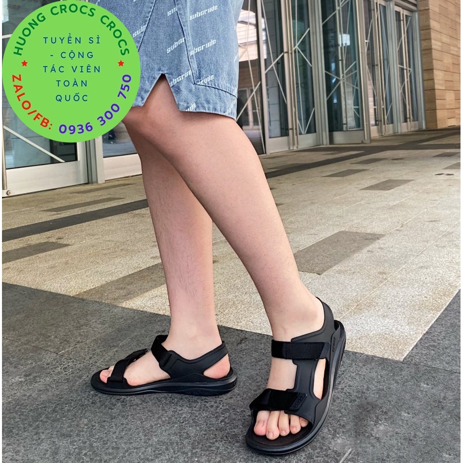 DÉP SANDAL CROCS SWIFTWATER WAVE EXPEDITION CHO NAM MÀU ĐEN CHUẨN XỊN FULL BOX