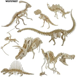 Bộ mô hình xương khủng long 3D bằng gỗ lắp ráp thủ công