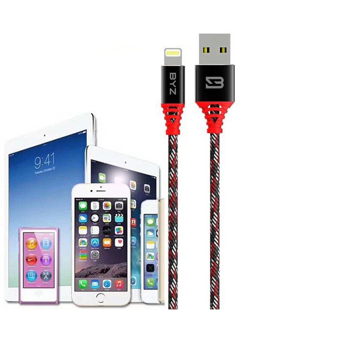 Cáp Sạc BYZ 690i lọ dây dù cổng Iphone Lightning / Micro usb / Type c