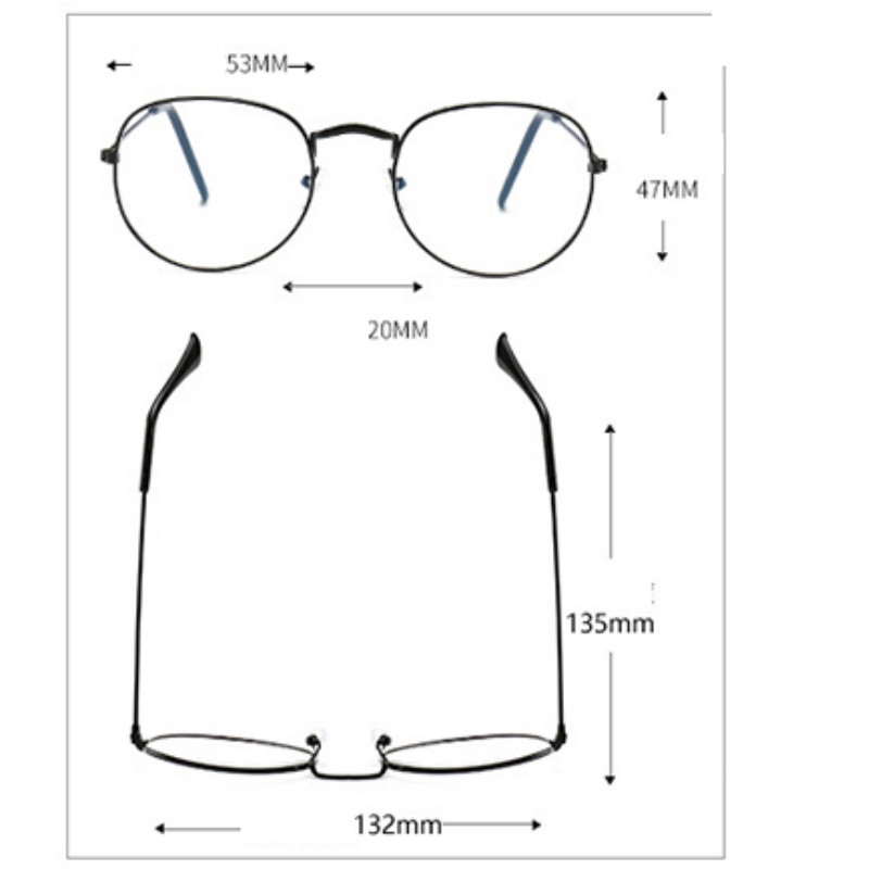 Men's glasses frame retro round edge blue frame glasses anti-blue light fashion flat glasses | BigBuy360 - bigbuy360.vn