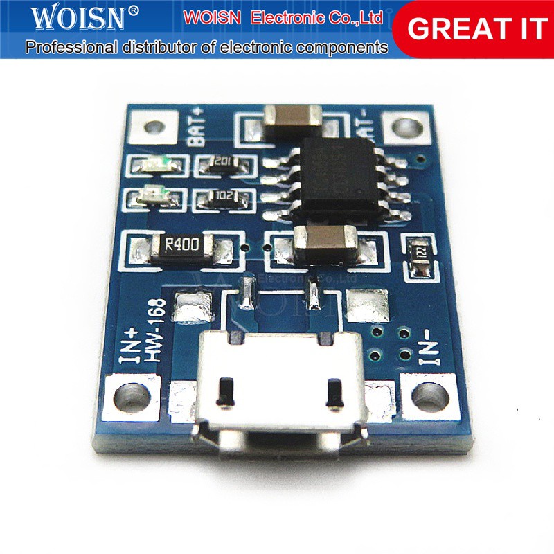 Set 5 Mô Đun Sạc Pin Lithium Micro Usb 5v 1a 18650 Tp4056 Với Chức Năng Bảo Vệ 1a Li-Ion