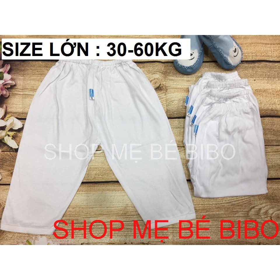 (30-50KG) Quần Dài Cotton Trắng Cho Bé Mặc Nhà, Quần Dài Mặc Mát, Chống Muỗi Đốt