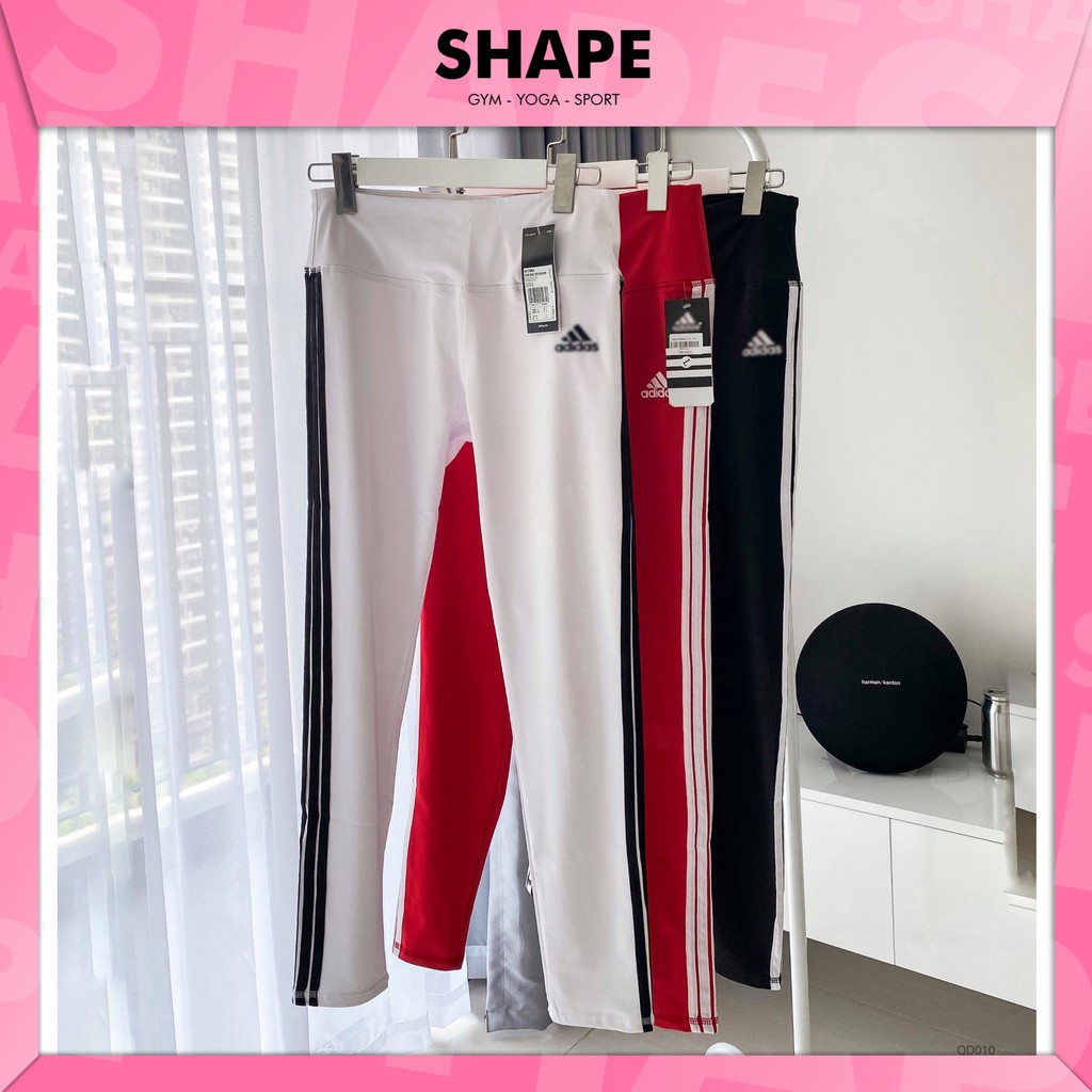 Quần legging 3 sọc bên tập gym yoga cho nữ [ QD010]