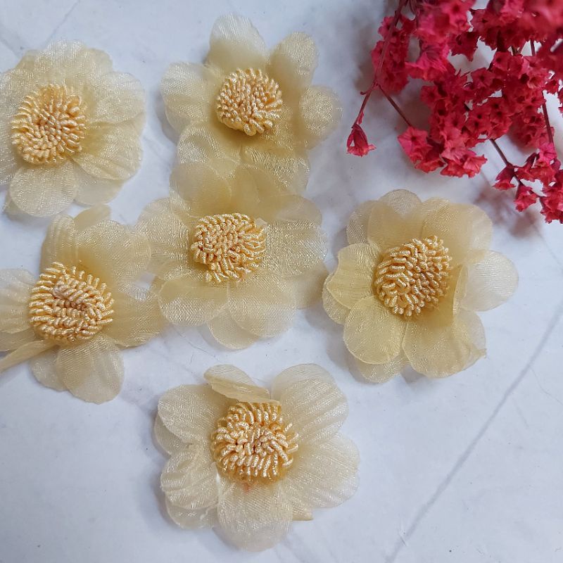 Hoa trang trí thủ công , size 4cm